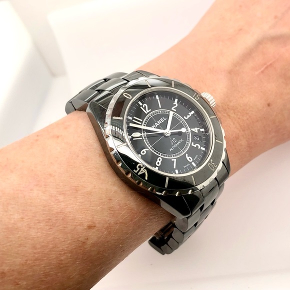 CHANEL J12 Automatic Black Ceramics & Steel Watch